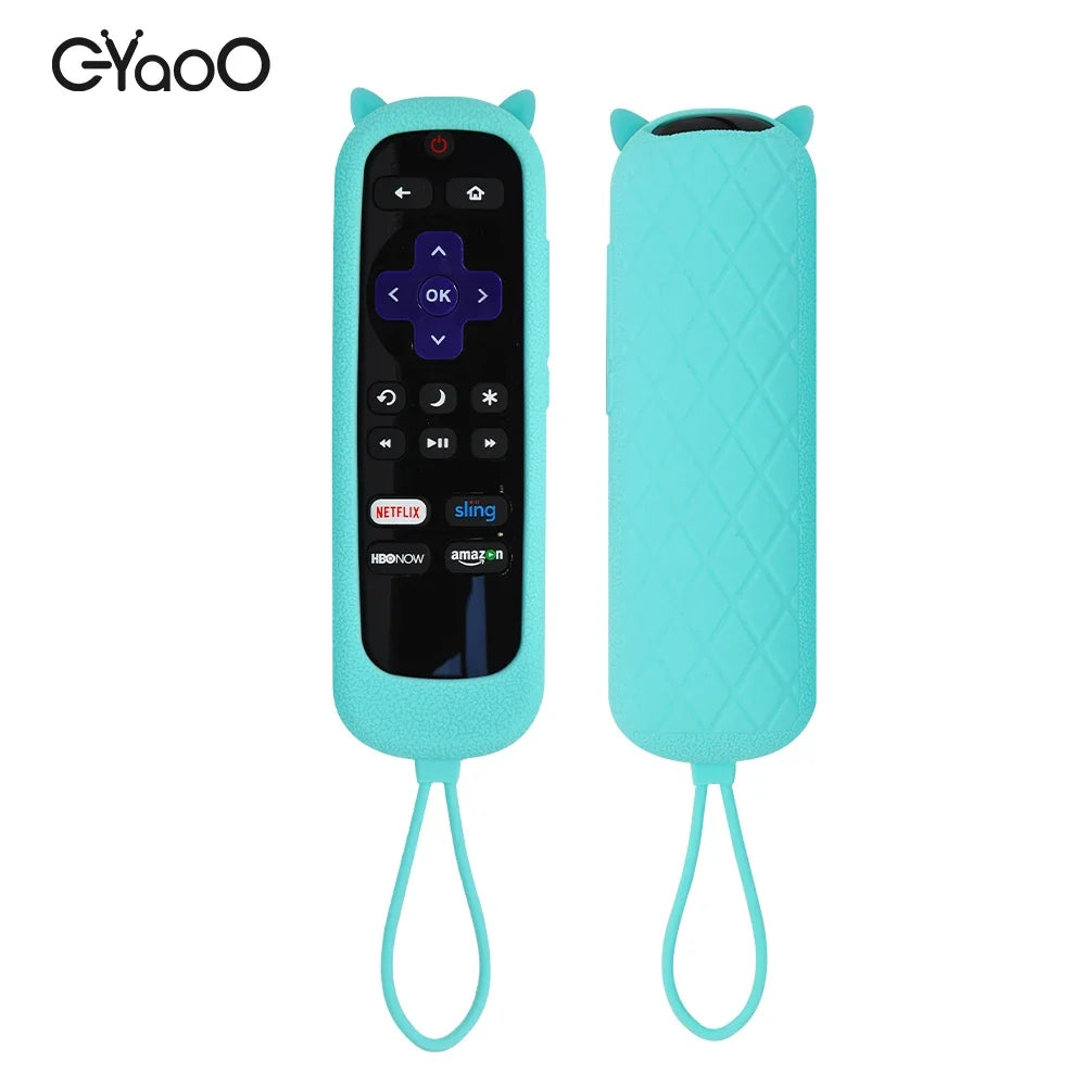 Silicone Remote Case for in Dark Anti-Slip Shockproof Cover TV Streaming Stick Universal Controller Sleeve with Lanyard