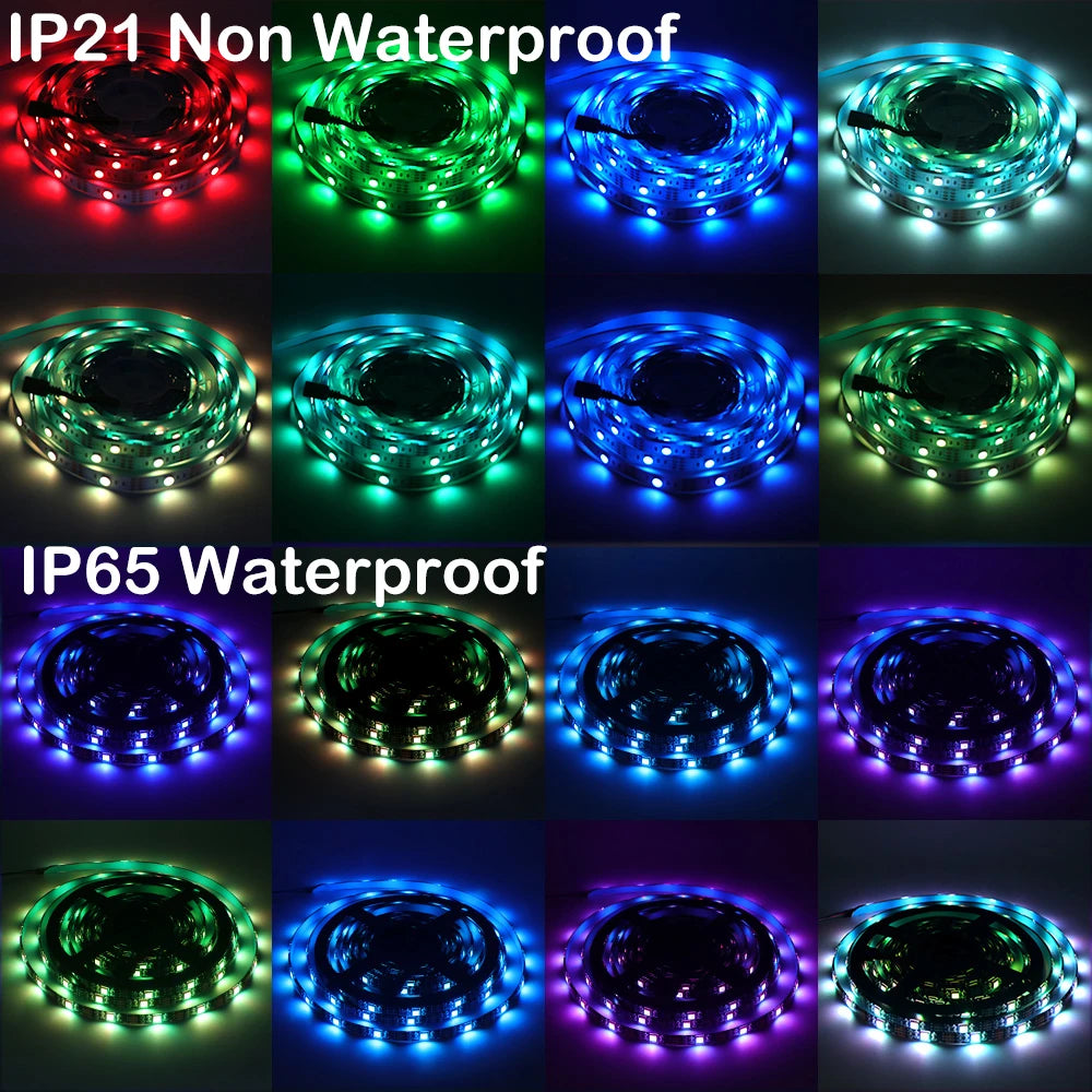 5V RGB LED Strip 5050 30LEDs/m Waterproof IP21 IP65 Flexible
