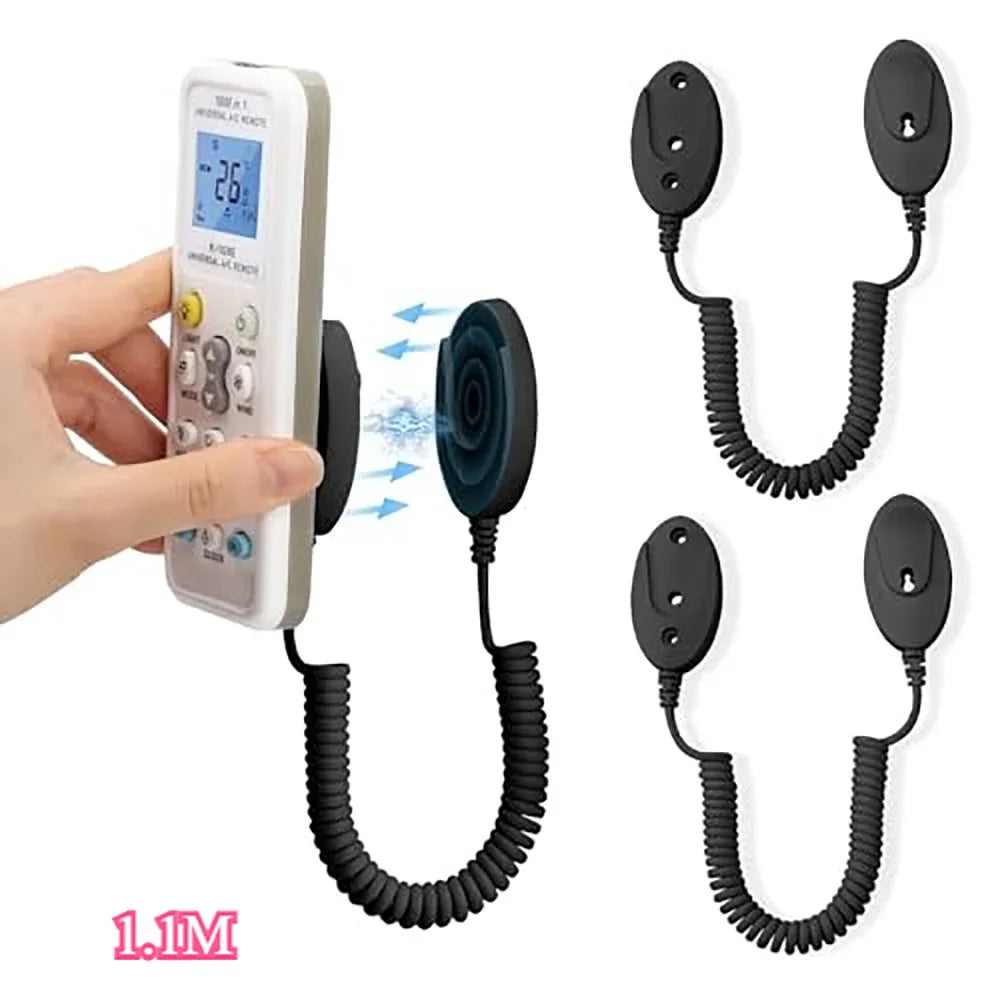 Magnetic Remote Control 1/2PCS Holder with Spring Ropes Anti-lost Retractable Security Cable Lock for TV Remote DVD Game Console