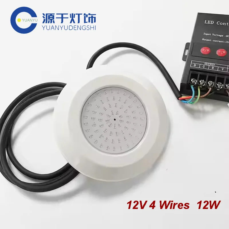 DC12V Led Pool Light Waterproof IP68 12W Submersible Light U