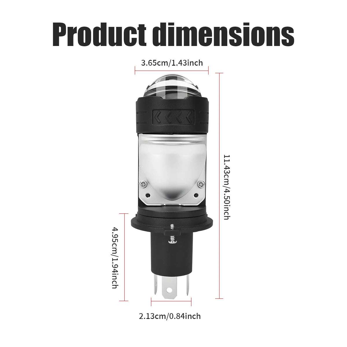 1/2pcs H4 LED Motorcycle Headlight Bulbs Super Bright Spotli