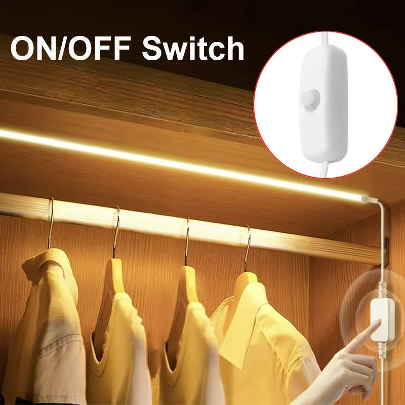 5V COB LED Strip Light Self-adhesive USB Flexible LED Tape w