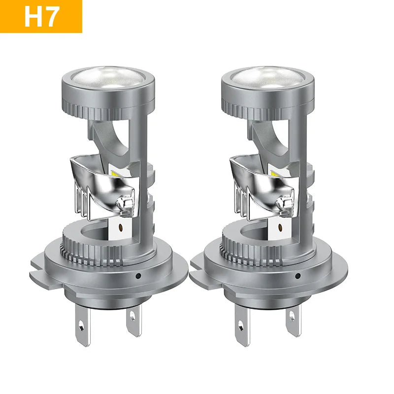 2pcs H7 H11 LED Fog Light Projector Lens Car Headlight 9005 9006 H8 H11 Hi/Low LED Bulbs Canbus Auto Motorcycle Lamps Plug Play