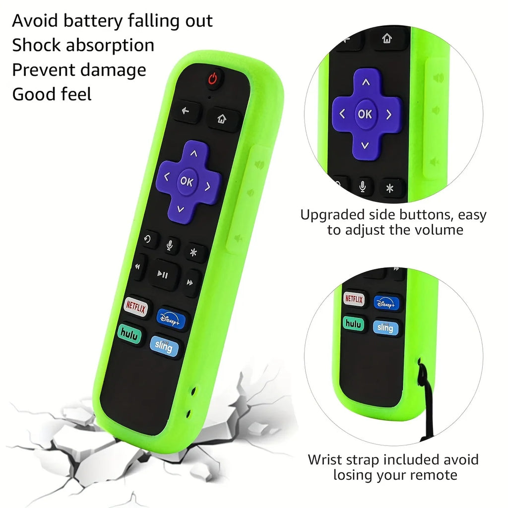 2pcs Glow-in-the-Dark Silicone Remote Cover for TCL Hisense 
