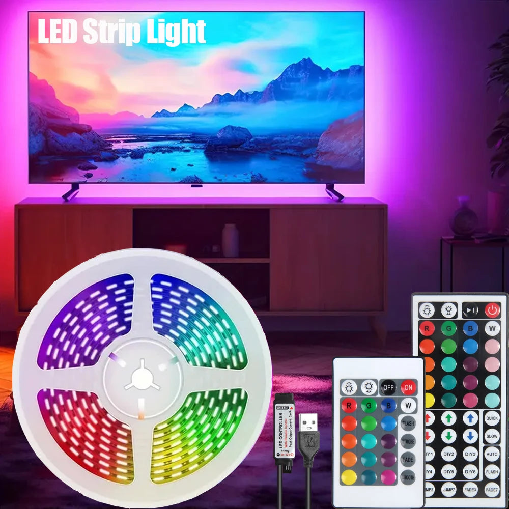 10m 20m Led Strip Lights with 44 Key Remote Control 5050 RGB