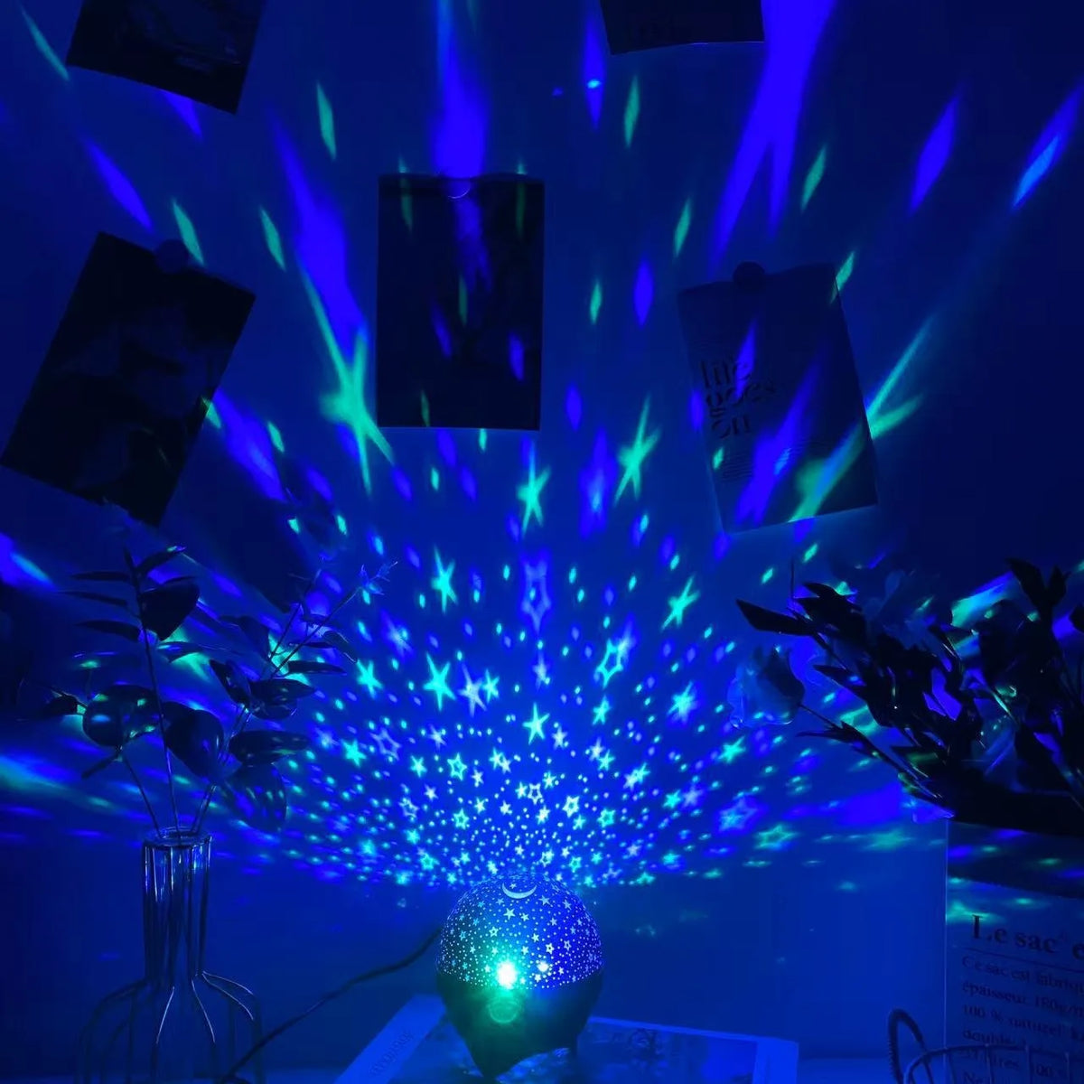 Projection Lamp RGB LED Starry Night Light USB Power Supply 