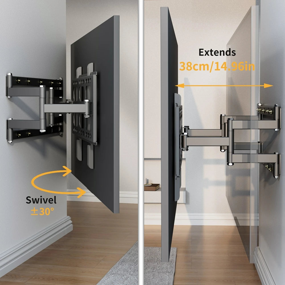 Full Motion Swivel TV Wall Mount Bracket for 40-85 Inches wi