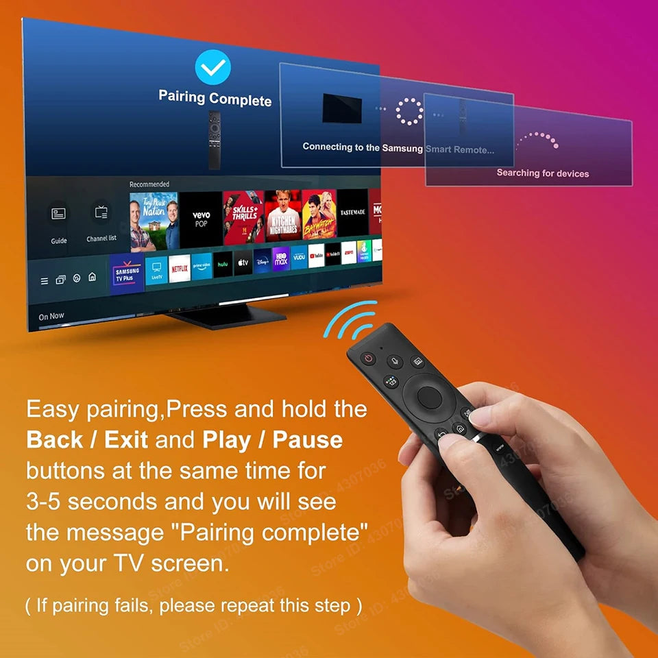 Voice Replacement Remote Control for Samsung TV Curved Frame