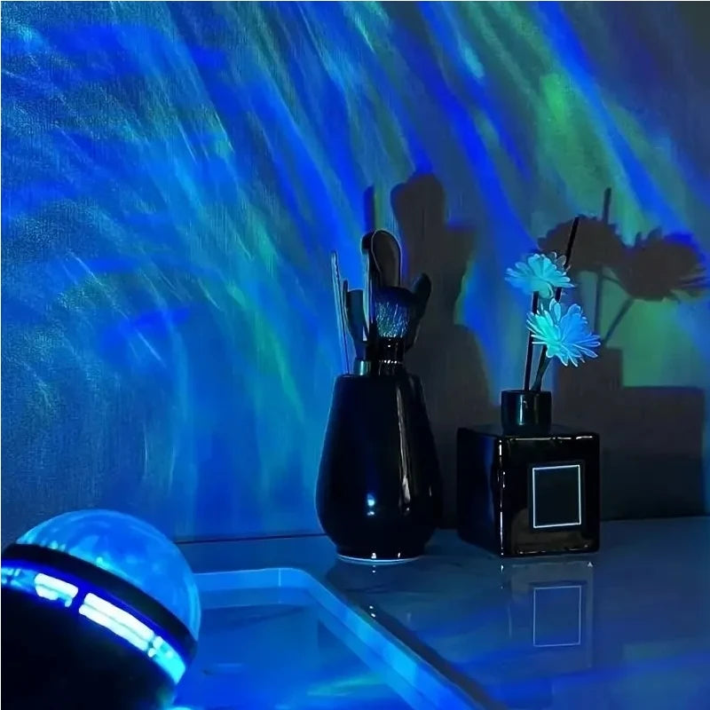 USB 5V Galaxy Aurora Projector Light Auto Rotating RGB Night