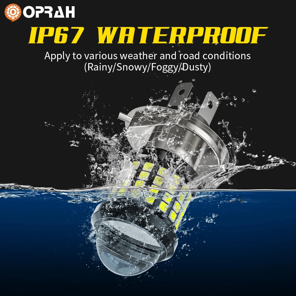 Oprah H4 LED H6 BA20D Motorcycle Headlight Bulb CSP Projecto