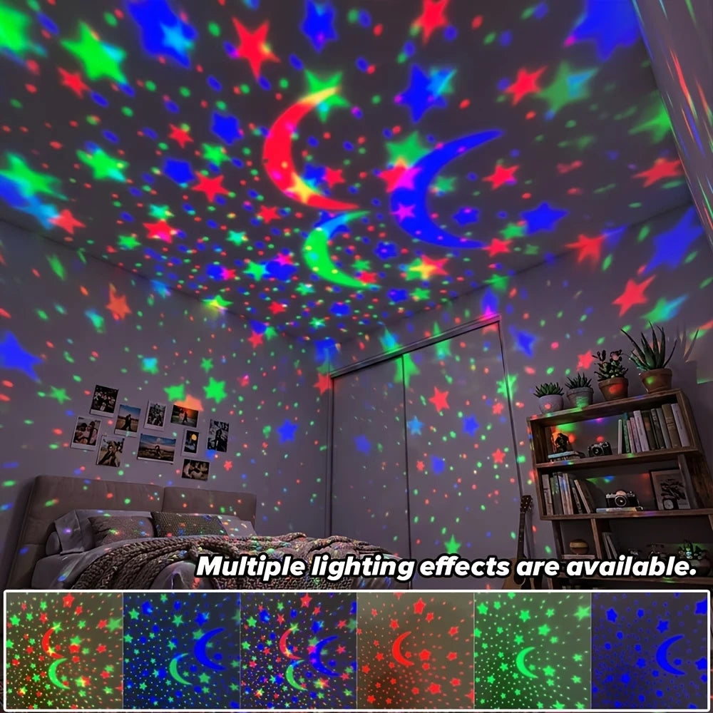 LED Starry Sky Night Lights USB Star Moon Projector Lamp 5V 