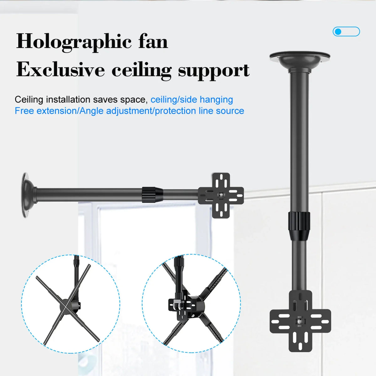 3D Advertising Display Adjustable Extendable 15.5 to 24 Inch