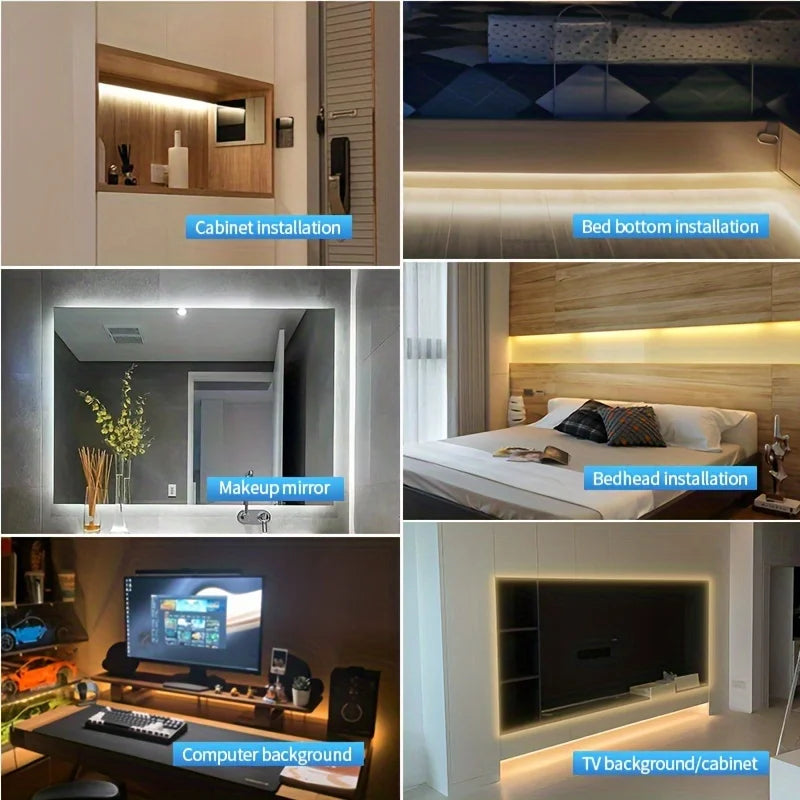 COB LED Strip Light 5V USB Waterproof With Button Switch Fle
