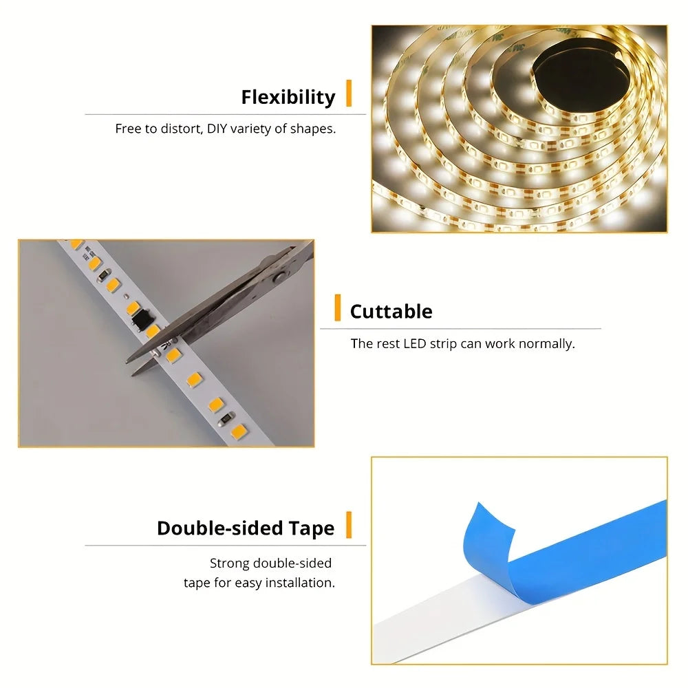 USB LED Strip Light Touch Sensing Flexible Ribbon Tape SMD28