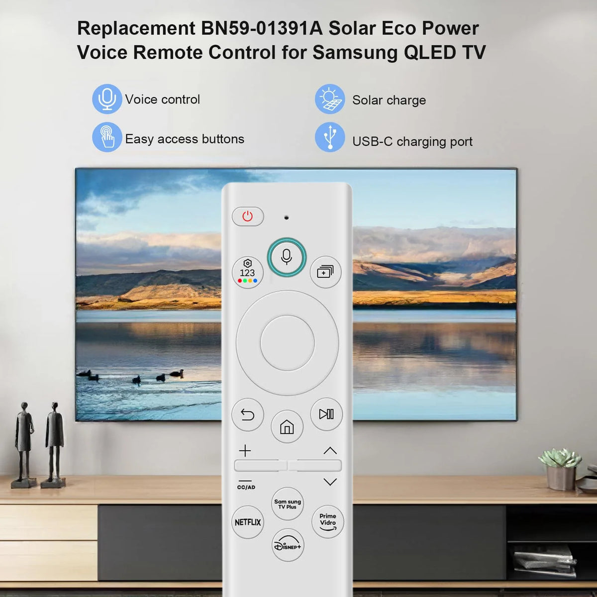 BN59-01391A Solar Voice Remote for Samsung TV Remotes Replac
