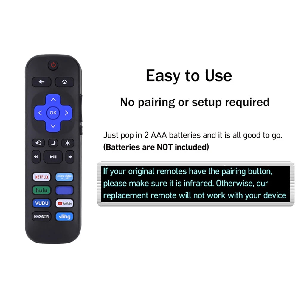 Universal Remote Control for Roku Series TV NETFLIX HD XD XS