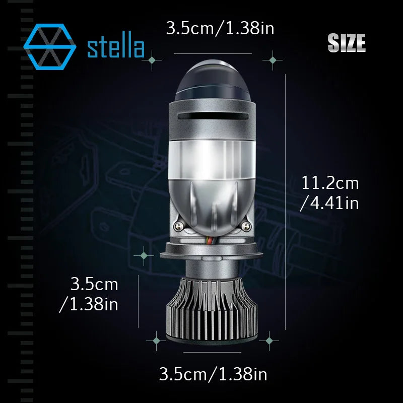 Stella Double Lens/Single Lens H4 LED Headlight Bulb Project