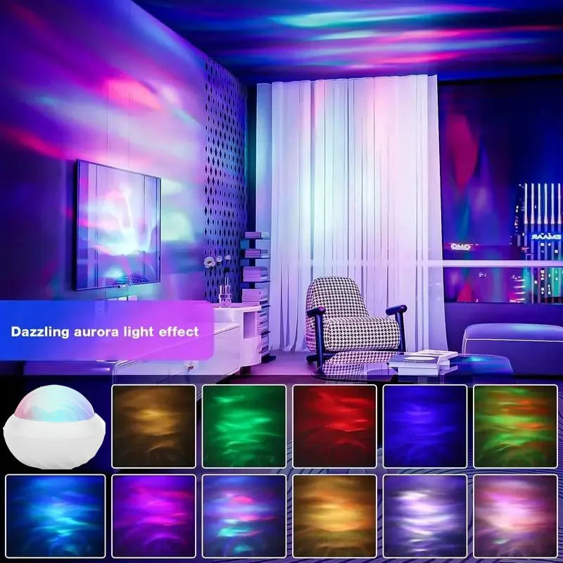 Northern Light Projector RGB Atmosphere Night Lights Remote 