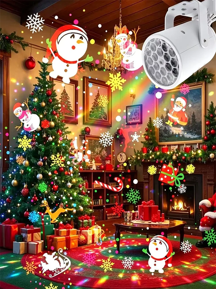 Ocean Kids Night Light LED Christmas Dynamic Snowflake Proje