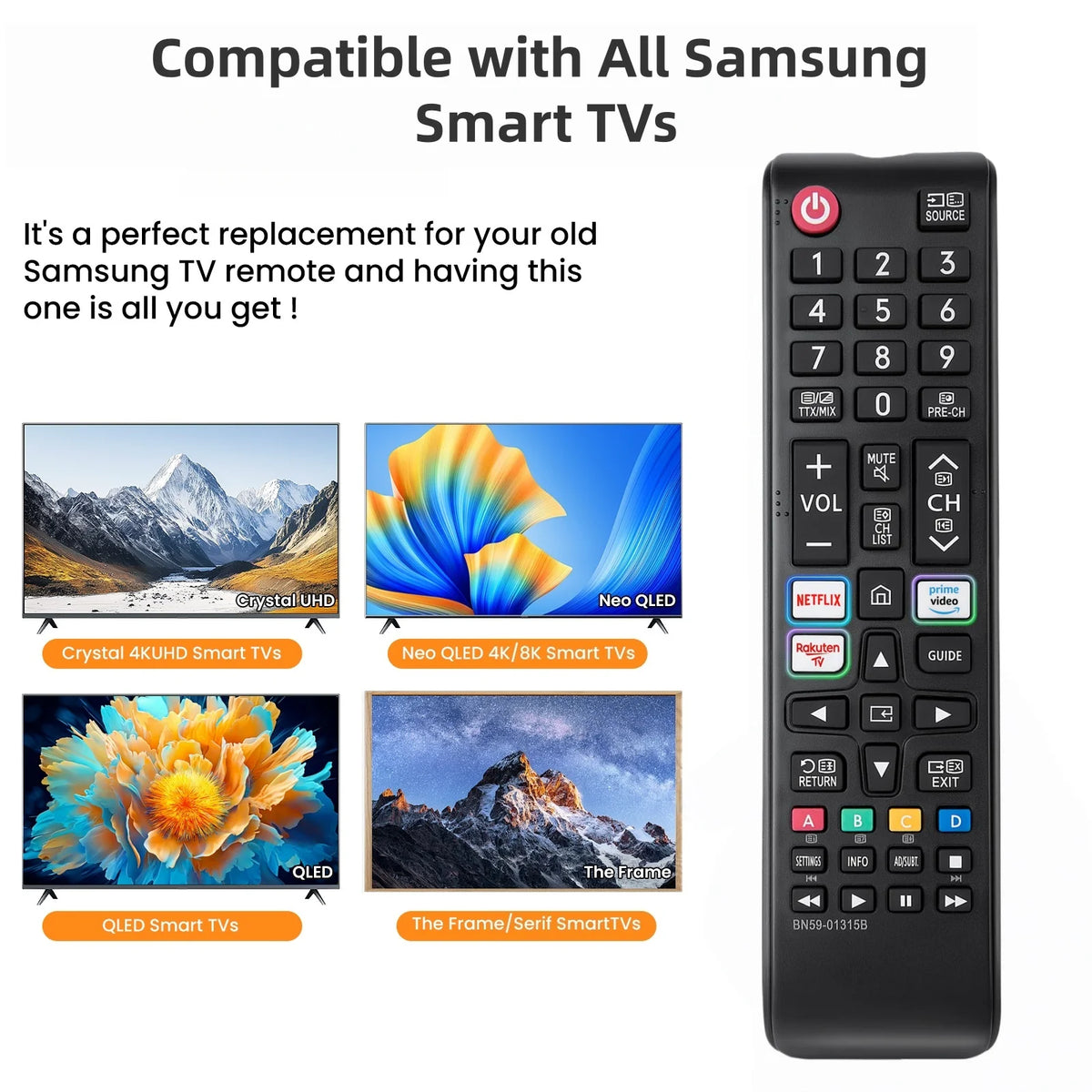 Universal Remote for All Samsung TV Remote Replacement Compa