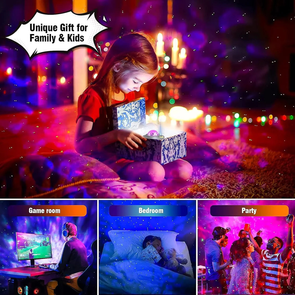 LED Starry Sky Galaxy Projector Night Light BT Music Player 
