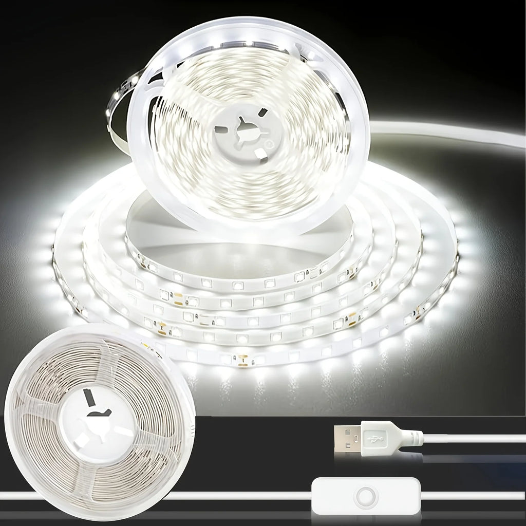 1/2/3/5/10M White LED Light Strips 5V Indoor LED Strip Light