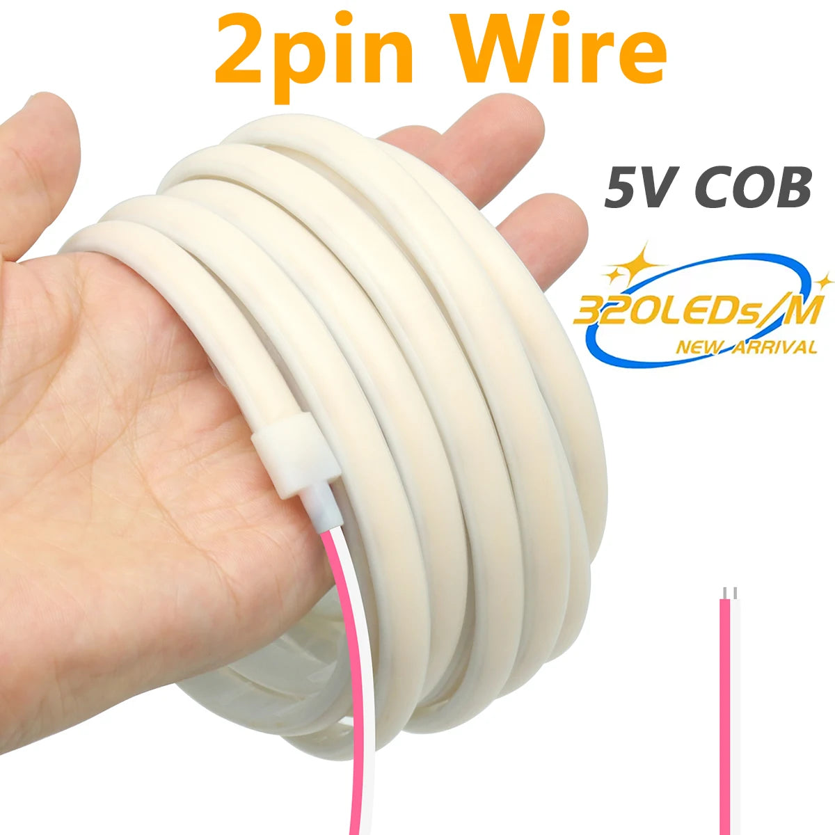 Dimmable 5V COB Neon LED Strip Light 320LEDs/m USB Switch/Touch/Sensor IP67 Waterproof Flex Mirror TV Backlight Kitchen Lighting