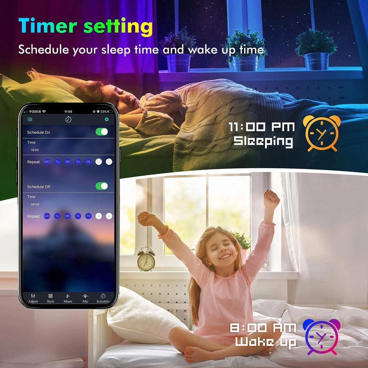 Led Lights for Room RGB Led Strip with Remote Control Color 