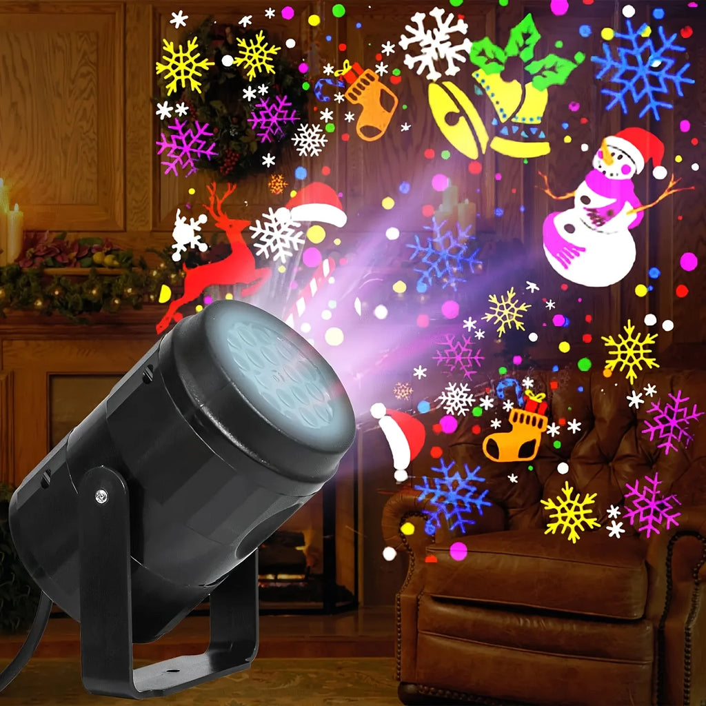 16 Pattern Christmas Projector USB LED Lighting Santa Claus 