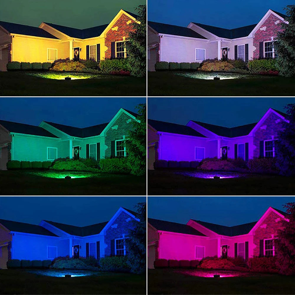Led RGB Flood Light 20W 30W 50W 100W IP68 Outdoor Spotlight 