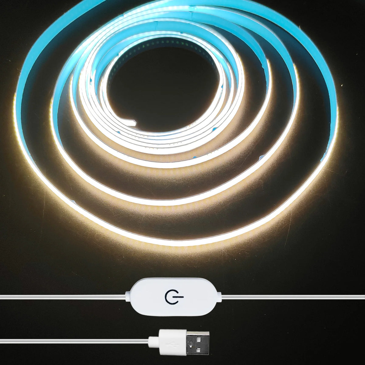 5V USB COB LED Light Strip Linear Touch Dimmable Flexible Di