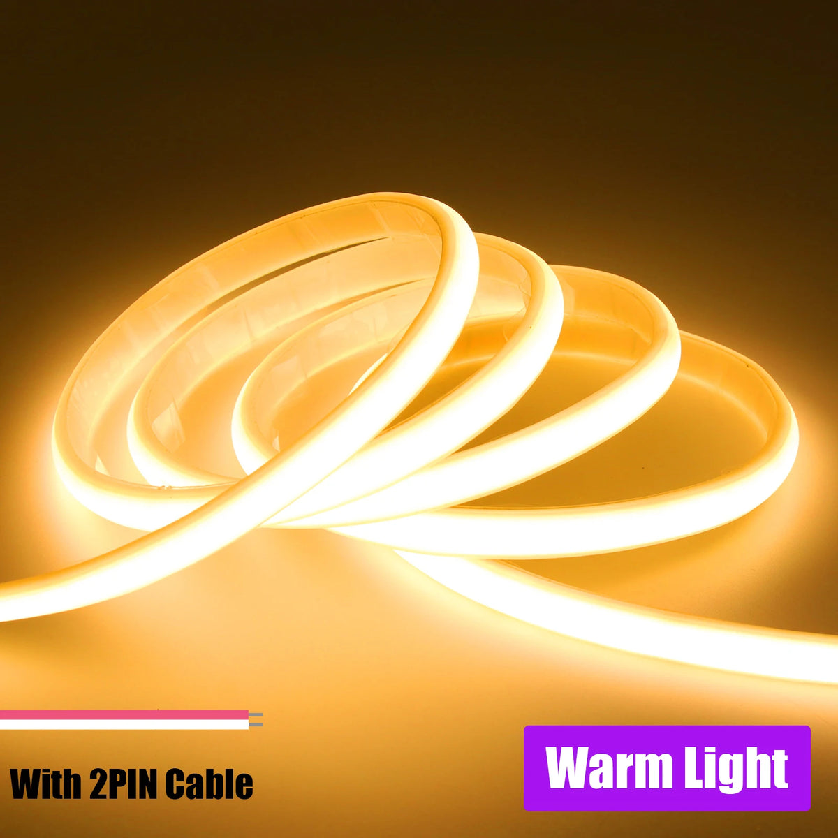 Waterproof Flexible COB Neon Light DC 12V 24V Milky White 3000K 4000K 6000K 0.5M-20M for Home Indoor Outdoor Decoration