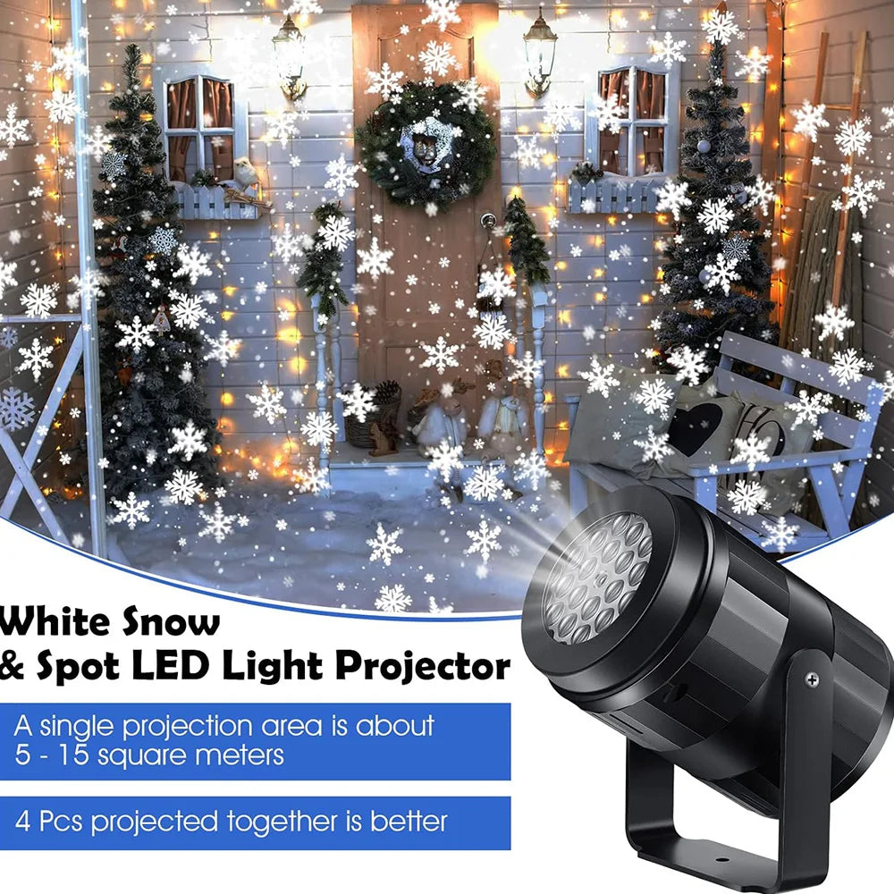 LED USB Snowflake Projector Holiday Lights Christmas Project