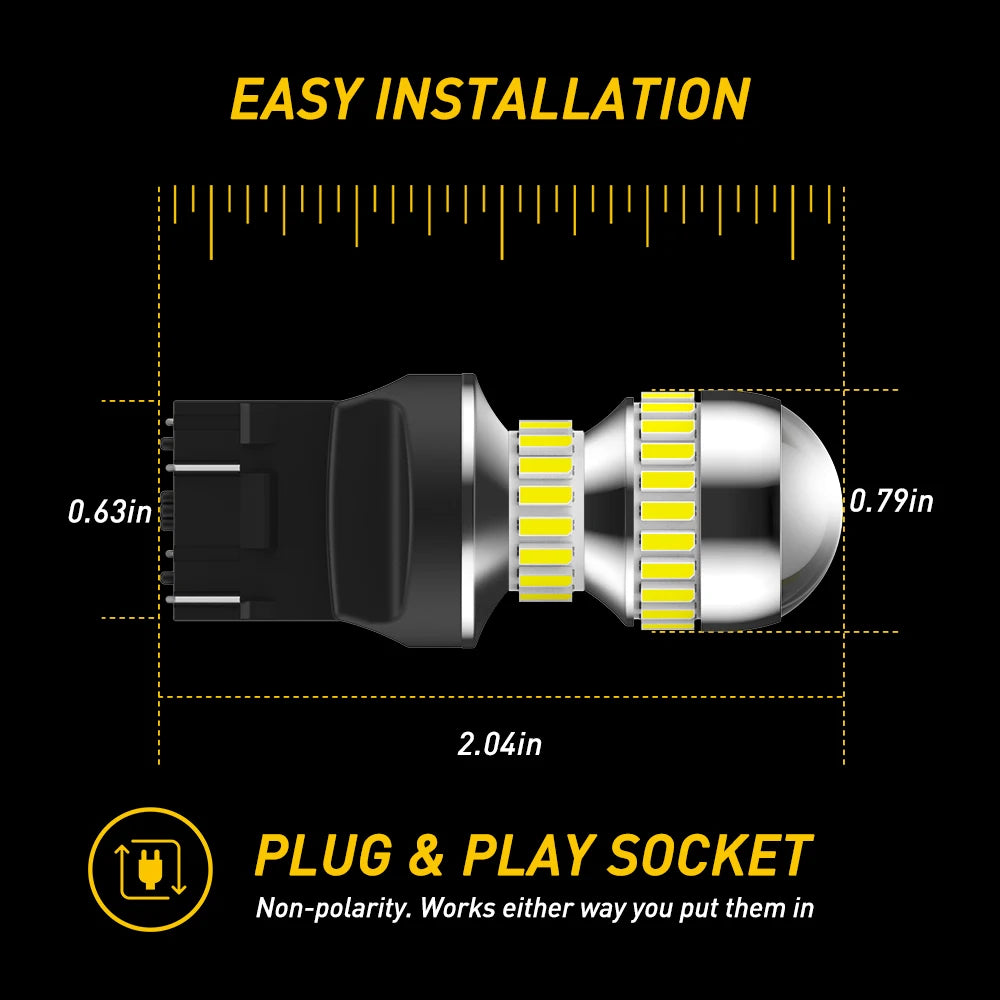 AUXITO 2Pcs 7443 W21/5W T20 LED Bulb Lights With HD Projecto