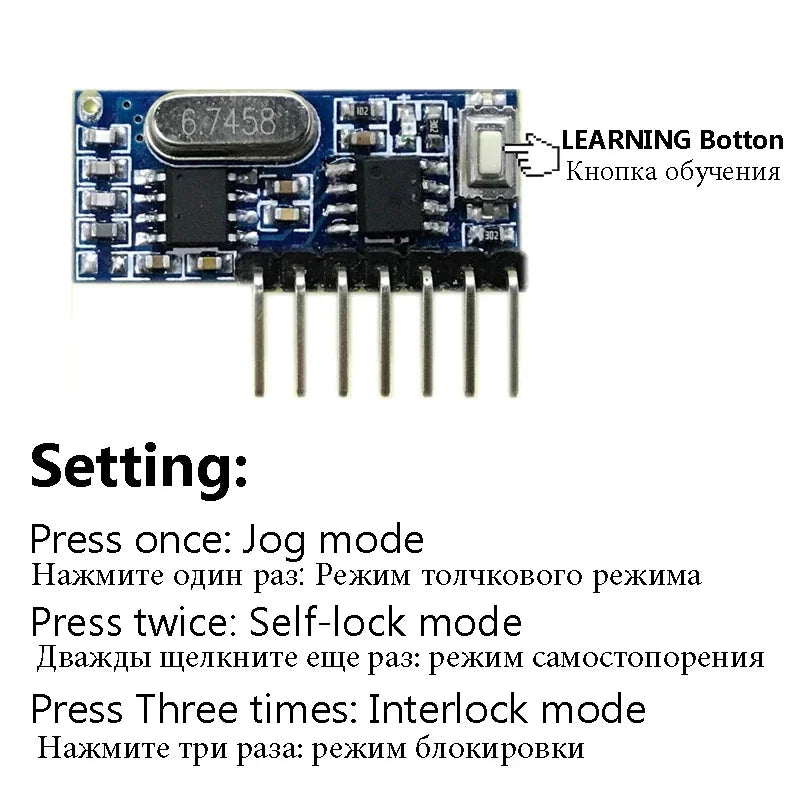 QIACHIP 433mhz Wireless Wide Voltage Coding Transmitter + De