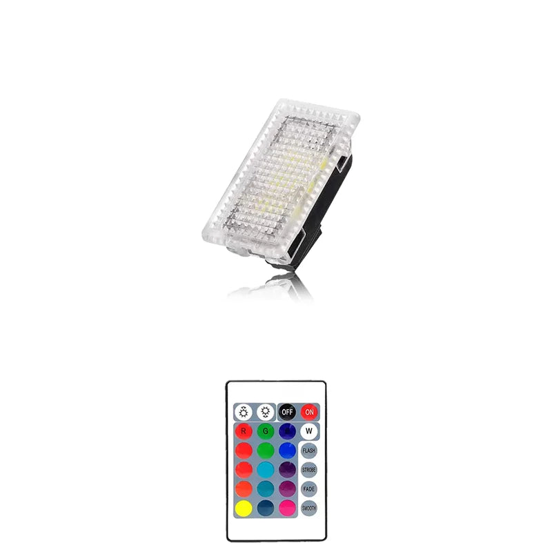 For Tesla RGB LED Lights Bulbs Kit Atmosphere Lamp Projector Trunk Lamp With Remote Control Car Interior for Tesla Model Y 3 X S