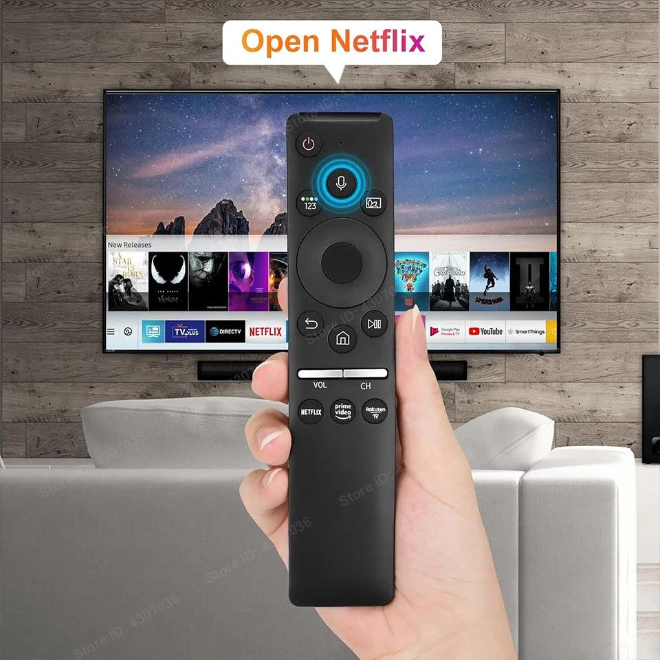 Voice Replacement Remote Control for Samsung TV Curved Frame