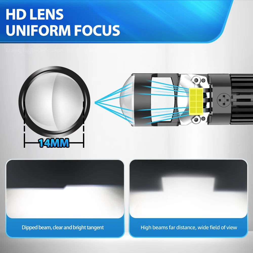 H7 9005/HB3 9006/HB4 H11 led Projector Len 30000Lm Lamp 6000