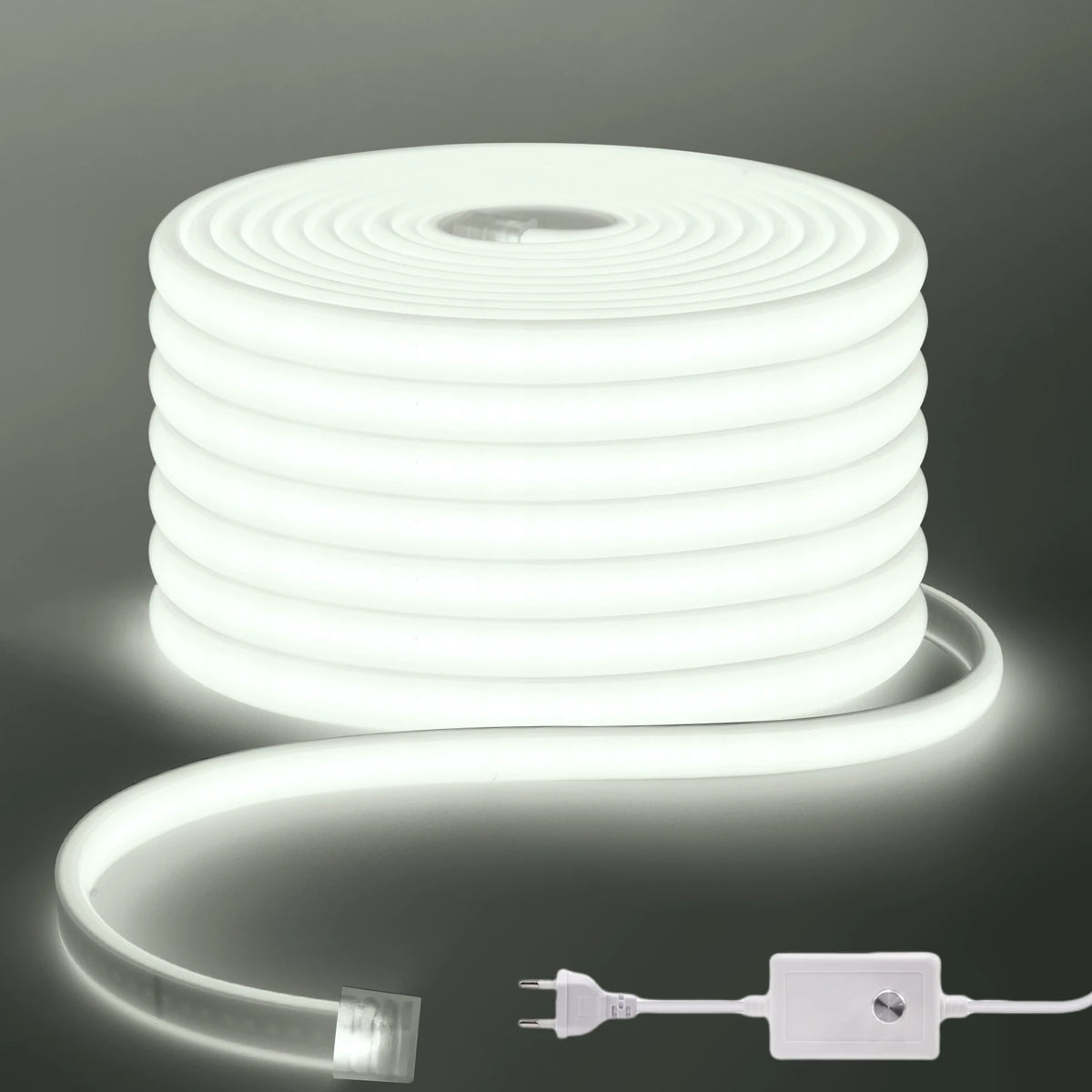 COB LED Strip Light With EU Switch/Dimmer Plug 220V 230V 240V Waterproof IP65 Tape Kitchen Cabinet Lamp 3000K 4000K 6000K Ribbon