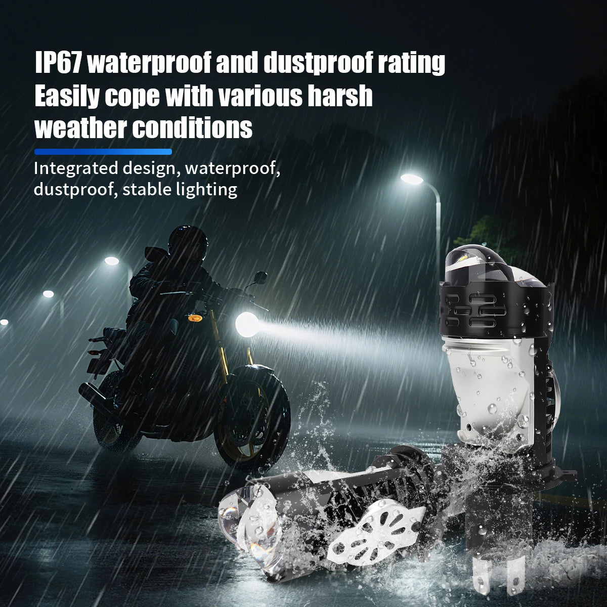 2x H4 LED Motorcycle Headlight Bulbs Super Bright Spotlight 