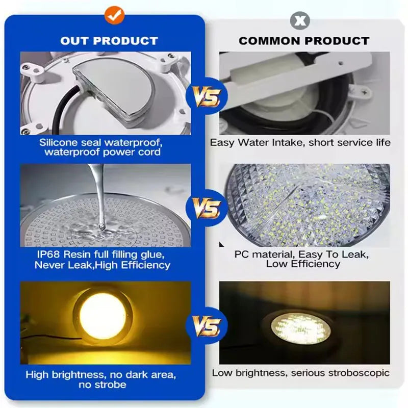 12V Rgb Color Changing 35W Waterproof Ip68 Led Pond Bulb Lam