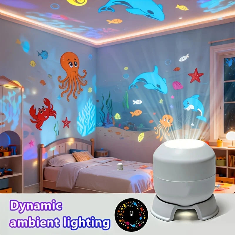 360 Rotating Starry Ocean Projection Night Light Dynamic Pro