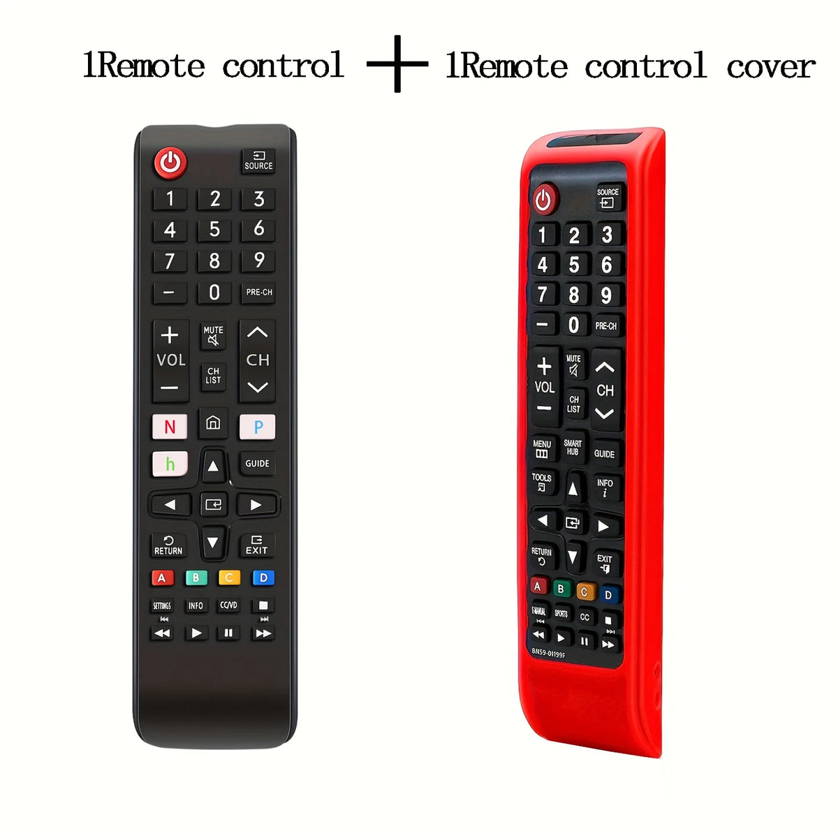 Universal Remote Control Protective Case and Remote Control Compatible with Samsung TV LCD LED HDTV 3D Smart TV Models