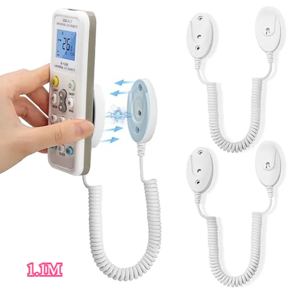 Anti-lost Retractable Security Cable 1/2PCS Magnetic Remote Control Holder with Spring Ropes Lock for TV Remote DVD Game Console