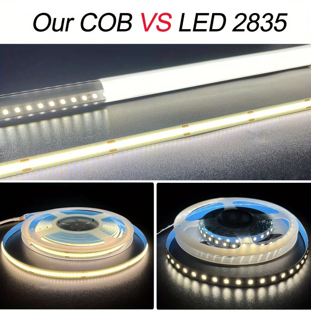 5V COB LED Strip Lights 3key Dimmable Flexible Tape Ribbon W