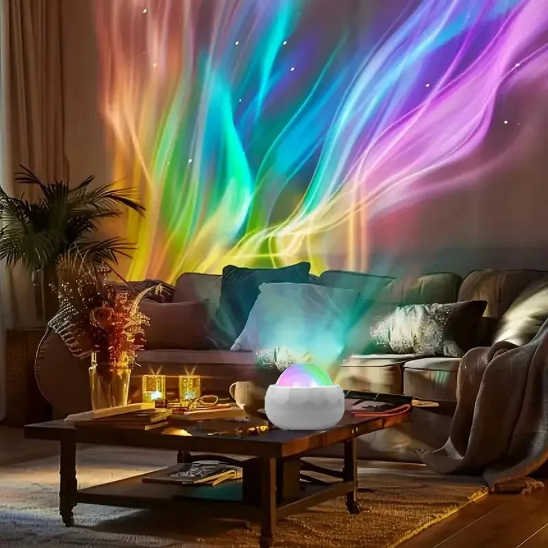 360 Rotate LED Aurora Projector 7 RGB Modes USB Star Night L