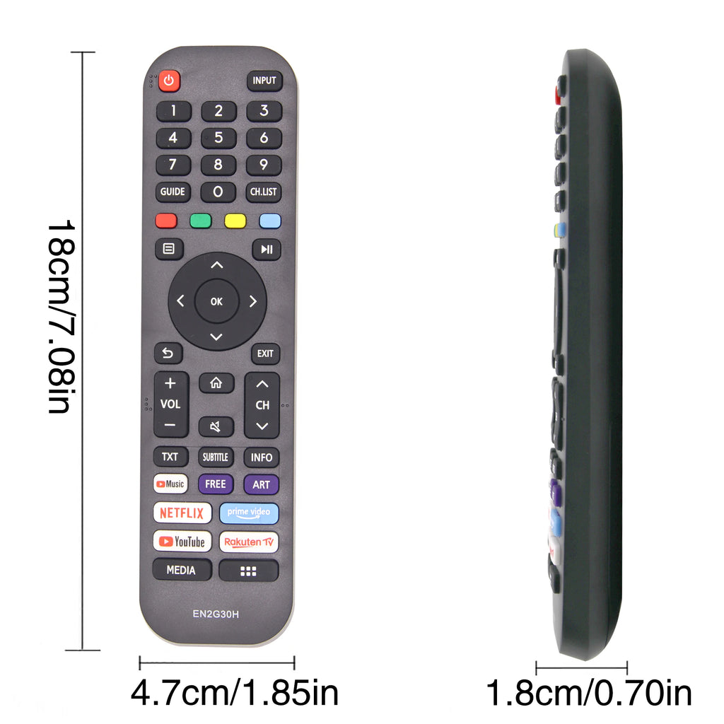 New ReplacementEN2G30H Hisense Universal Remote with Netflix