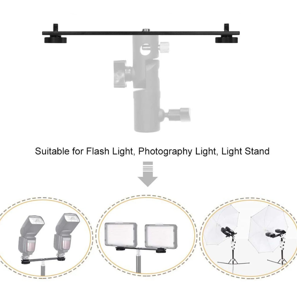 Dual Camera Mount Tripod Bracket Camera Flash Brackets Exten