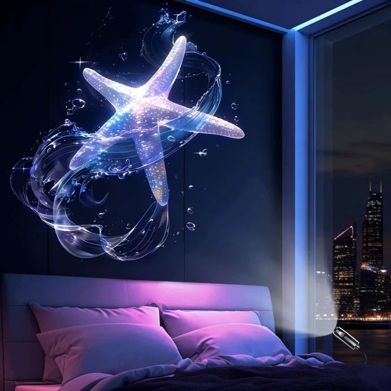 USB Projector Light Whale Jellyfish Butterfly Night Light LE