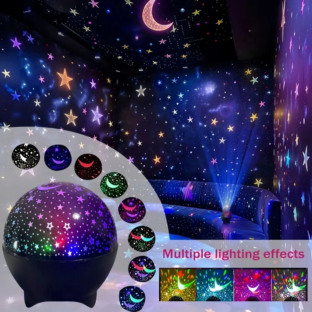 Projection Lamp RGB LED Starry Night Light USB Power Supply 
